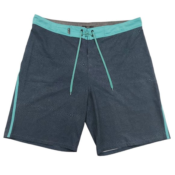 Hurley Board Shorts Mens 36 Green Phantom Drawstring Pool Beach Lightweight - Picture 1 of 10